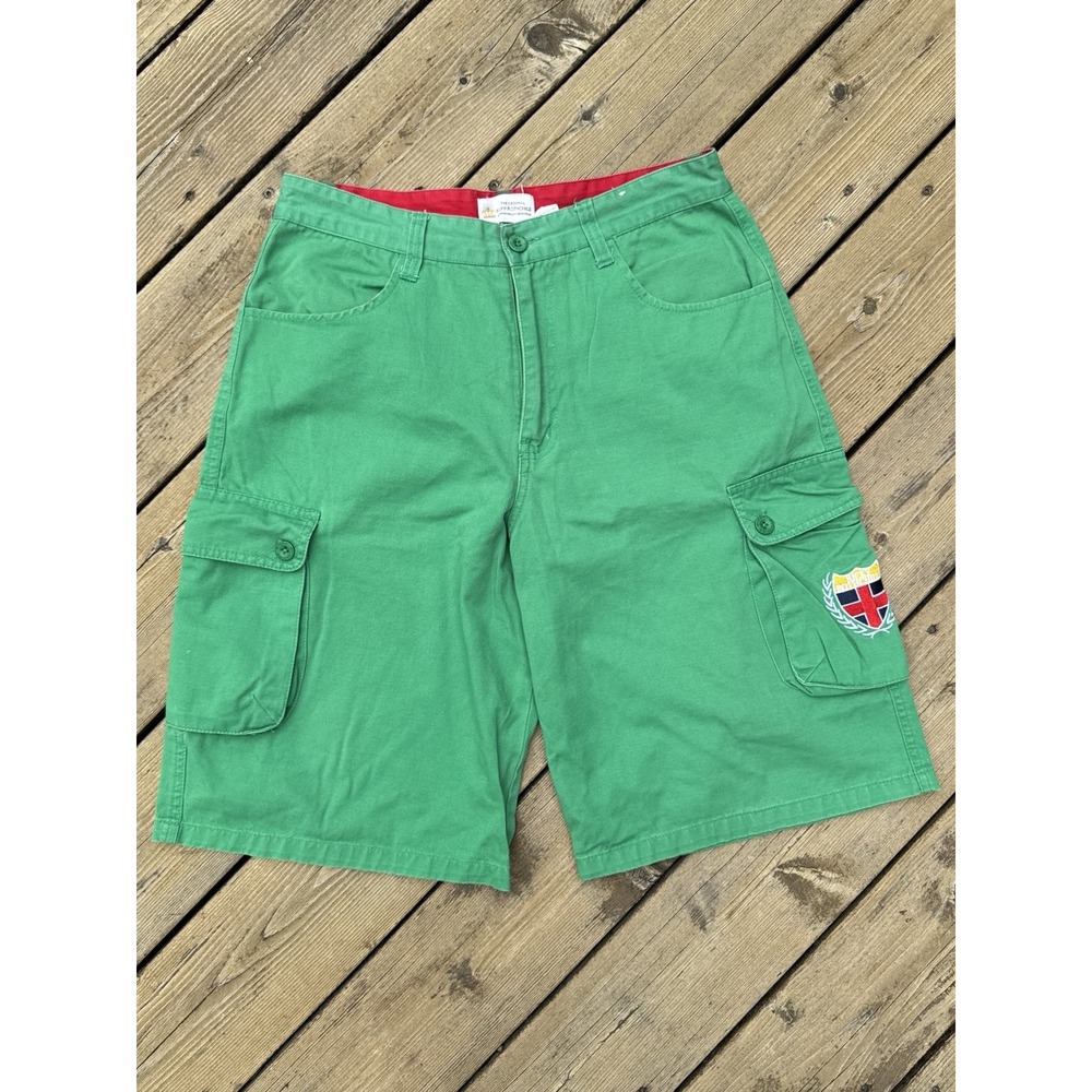 Green Cargo Shorts Mens 34 Military Utility Y2K Streetwear Ricky Rothchild